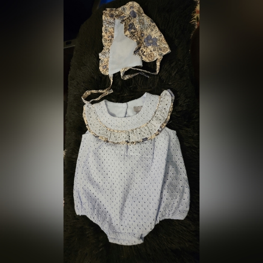 Romper & matching bonnet